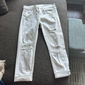 AG white boyfriend jeans
